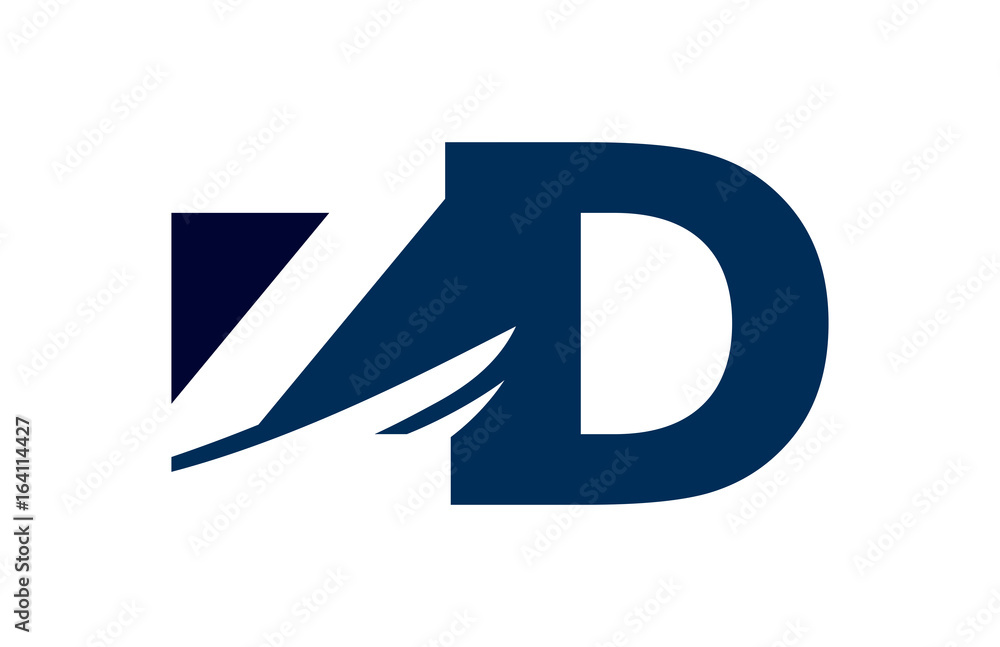 ZD Negative Space Square Swoosh Letter Logo ZD Negative Space Square Swoosh Letter Logo