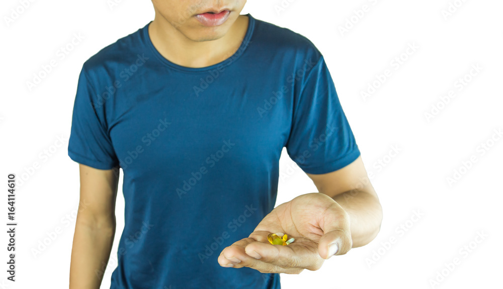 Portrait of a athletic man after doing exercises, isolated over a white background