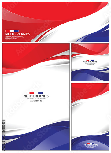 Abstract Netherlands Flag Background