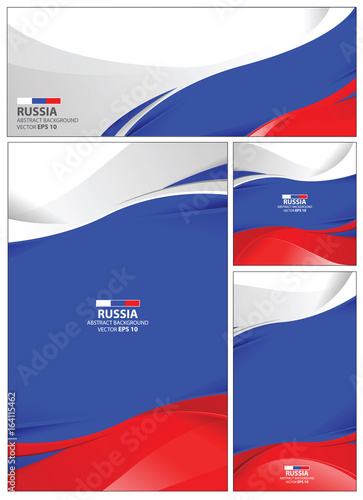 Abstract Russia Flag Background