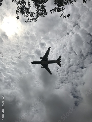 Airplane in the sky  Doral  Miami  FL