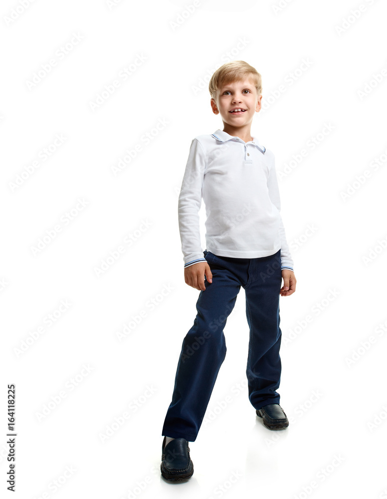 Cheerful happy schoolboy Cheerful happy schoolboy