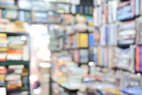 Blurred book store as background