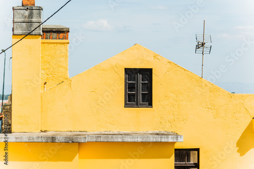 Architectural fragments. Fisherman's village Costa Nova. Aveiro. Portugal.