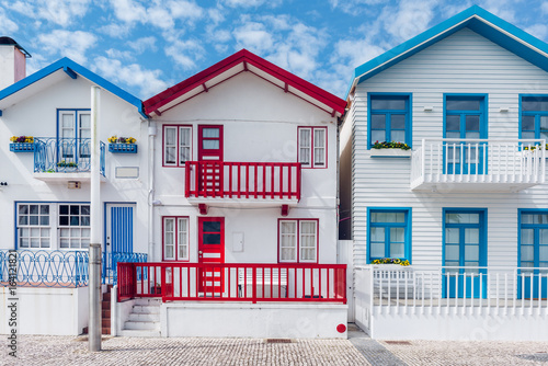 Fisherman's village Costa Nova. Aveiro. Portugal.