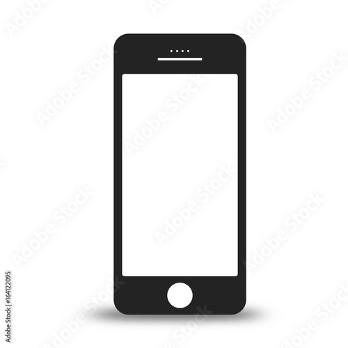 Smartphone, mobile phone isolated on white background