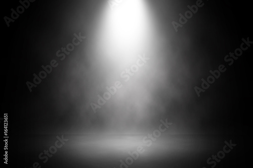 Abstract spotlight white stage design background.