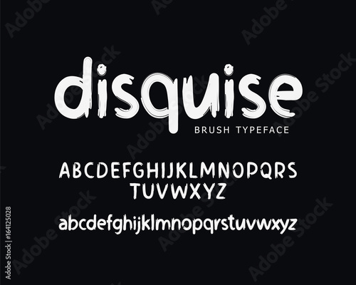 Modern vector font on black background