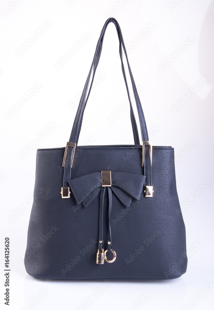 bag or black colour female bag on a background.