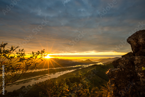 Fototapeta Naklejka Na Ścianę i Meble -  sunrise view from top of mountain