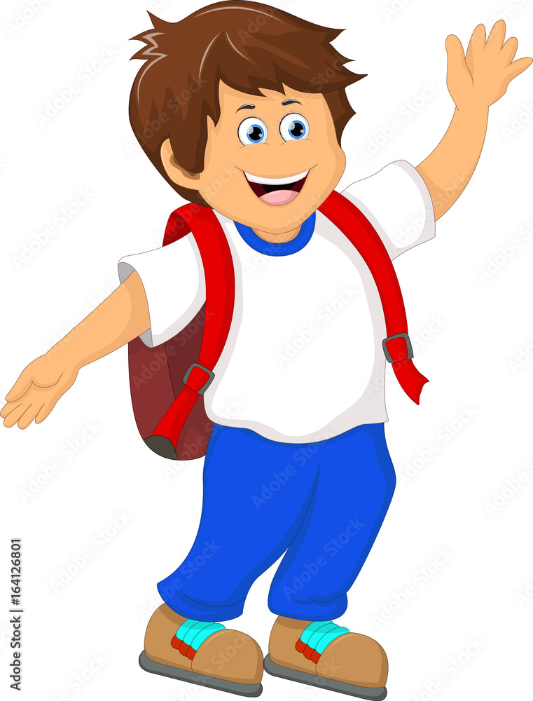 Fototapeta premium Cute boy cartoon