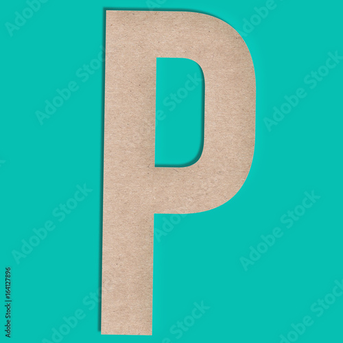 Paper Cut Capital P Letter