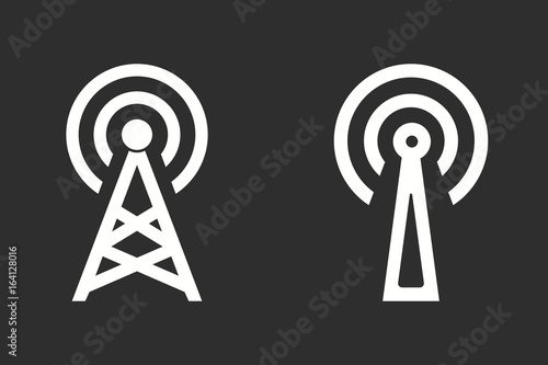 Communication tower - vector icon.