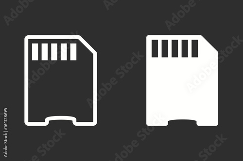 Memory card - vector icon.