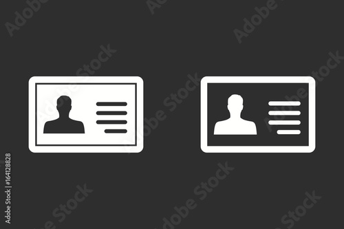 Identification card - vector icon.