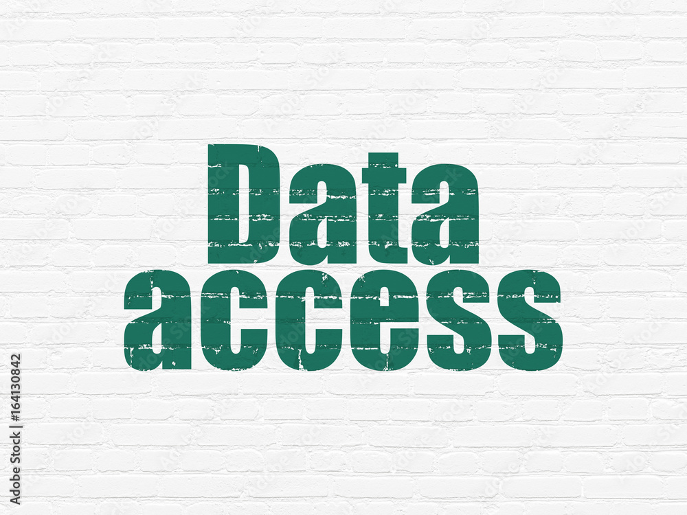 Data concept: Data Access on wall background Data concept: Data Access on wall background