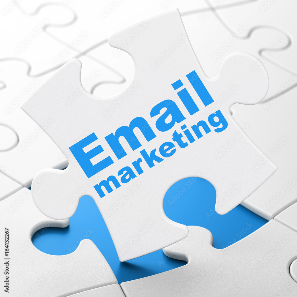 Business concept: Email Marketing on puzzle background Business concept: Email Marketing on puzzle background