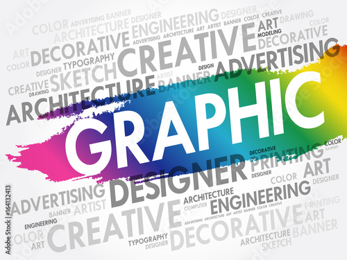 GRAPHIC word cloud, creative business concept background