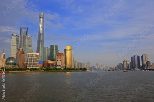 The Oriental pearl tower  Shanghai world financial center jinmao tower and the Shanghai skyline