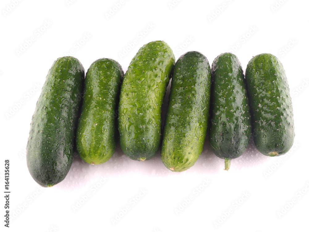 Cucumber on white background