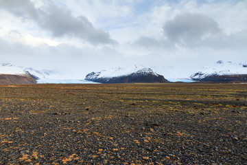 Plexiglas schilderij Gletsjers Vulkanisch landschap Vatnajokull Nationaal Park  © dennisvdwater