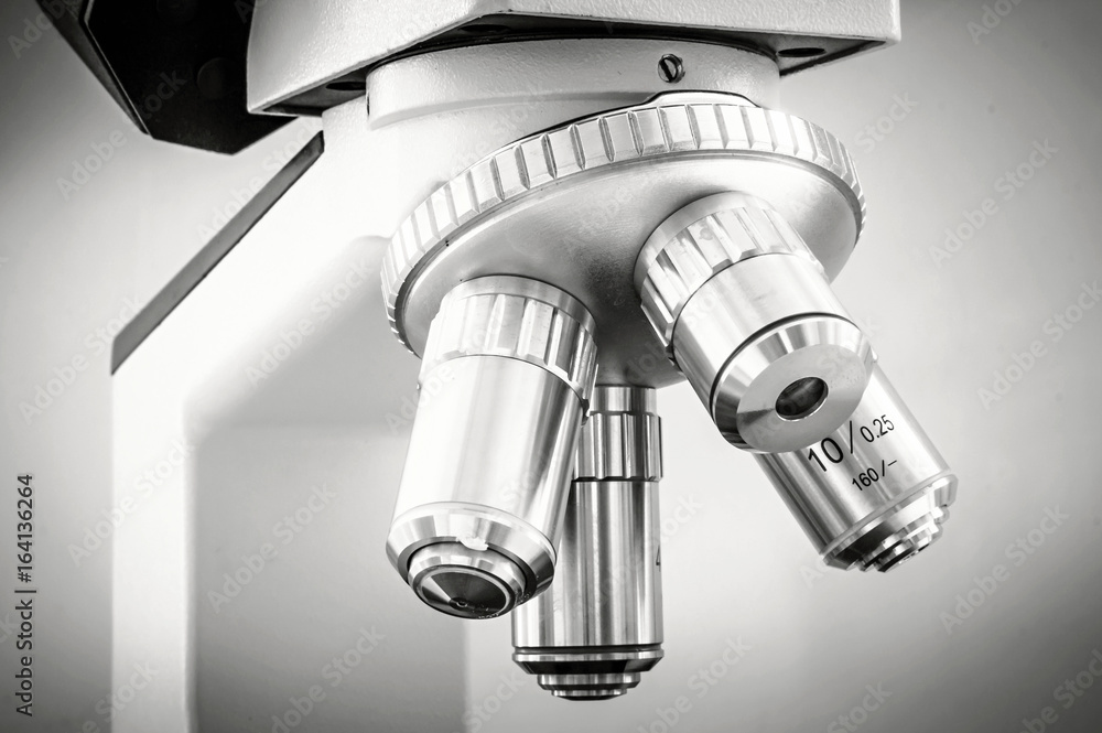 Microscope in scientific and healthcare research laboratory Microscope in scientific and healthcare research laboratory