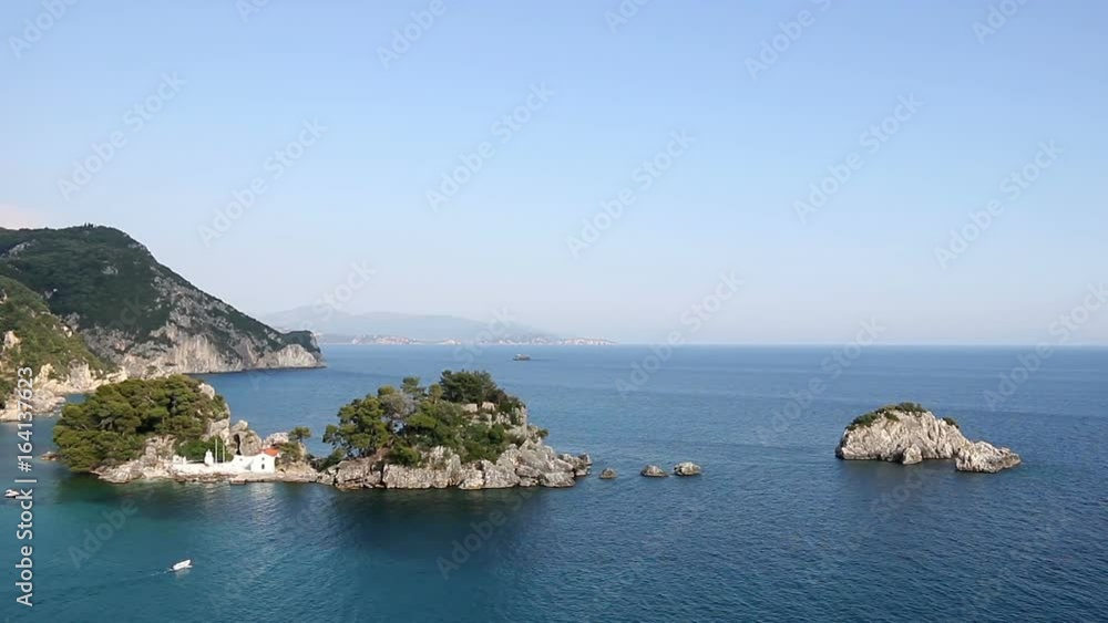 island Panagias seascape Parga Greece island Panagias seascape Parga Greece