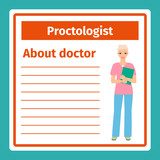 Medical notes about proctologist