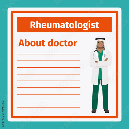 Medical notes about rheumatologist