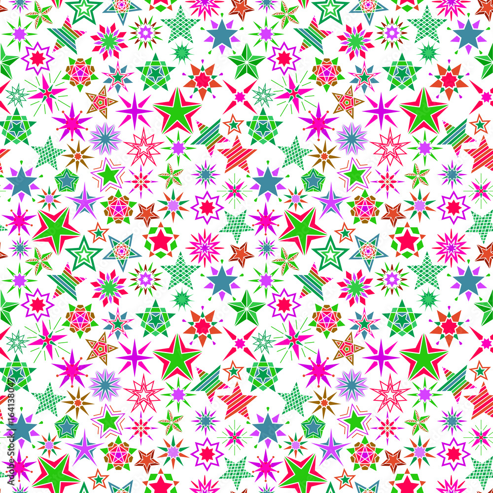 Kids colorful cartoon stars pattern Kids colorful cartoon stars pattern