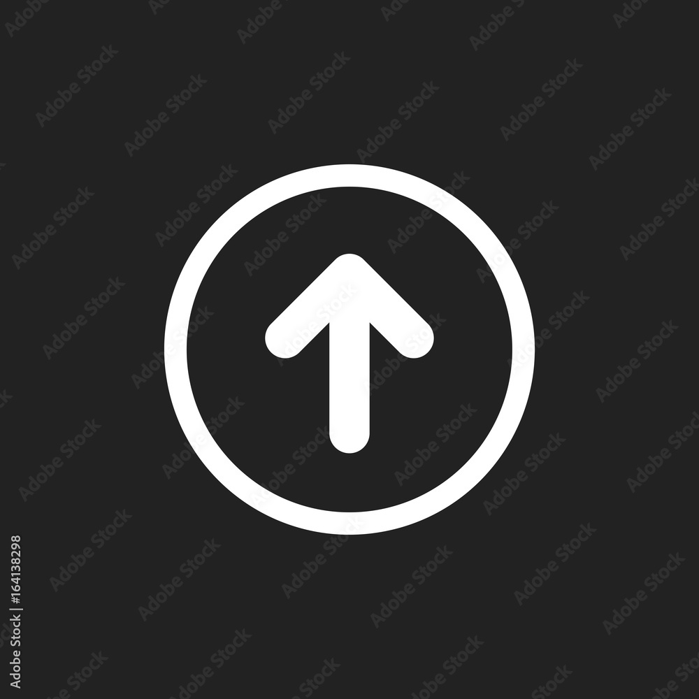 Arrow up vector icon. Forward arrow sign illustration. Arrow up vector icon. Forward arrow sign illustration.