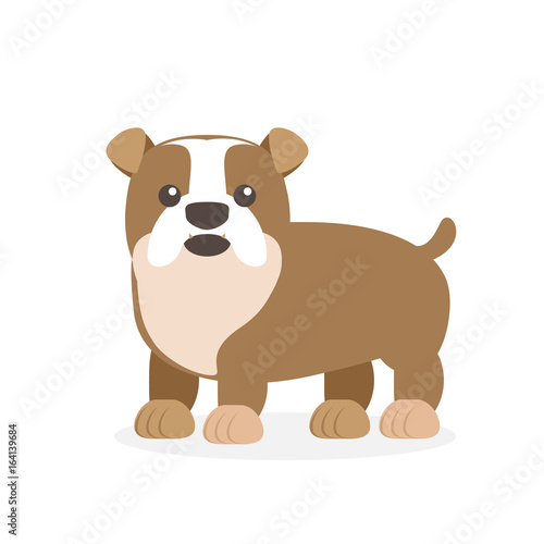 Vector illustration of a dog. Children's stylized picture.