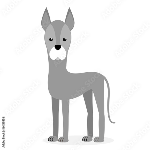 Vector illustration of a dog. Children s stylized picture.