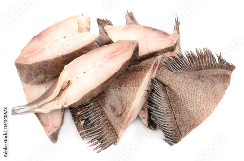 Canvastavla flounder on white background
