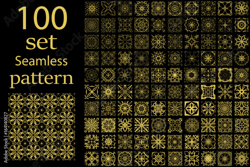 Set of abstract, ethnic seamless textures. Endless texture can be used for wallpaper, pattern fills, web page background,surface textures.