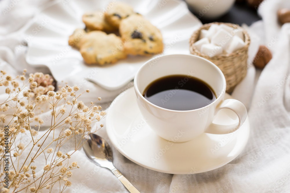 Coffee Time Break Cafe and Chocolate chip cookies Leisure Relaxation Coffee Time Break Cafe and Chocolate chip cookies Leisure Relaxation