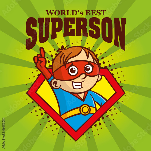 Superson logo Cartoon character superhero