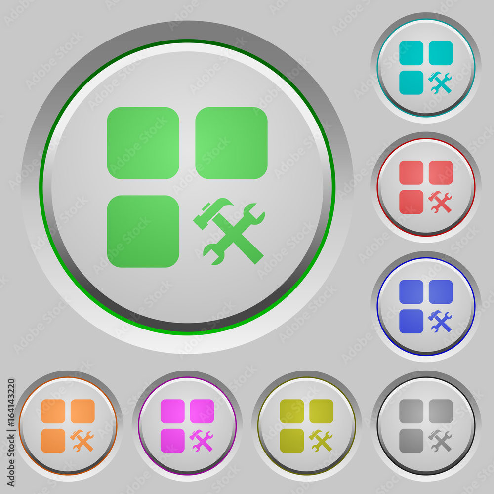 Fototapeta premium Component tools push buttons