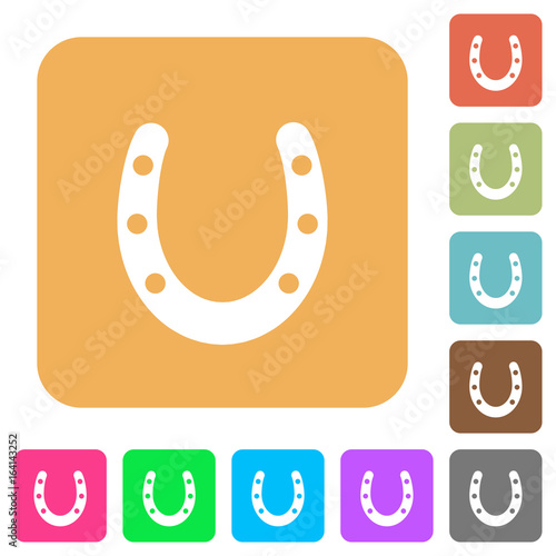 Horseshoe rounded square flat icons