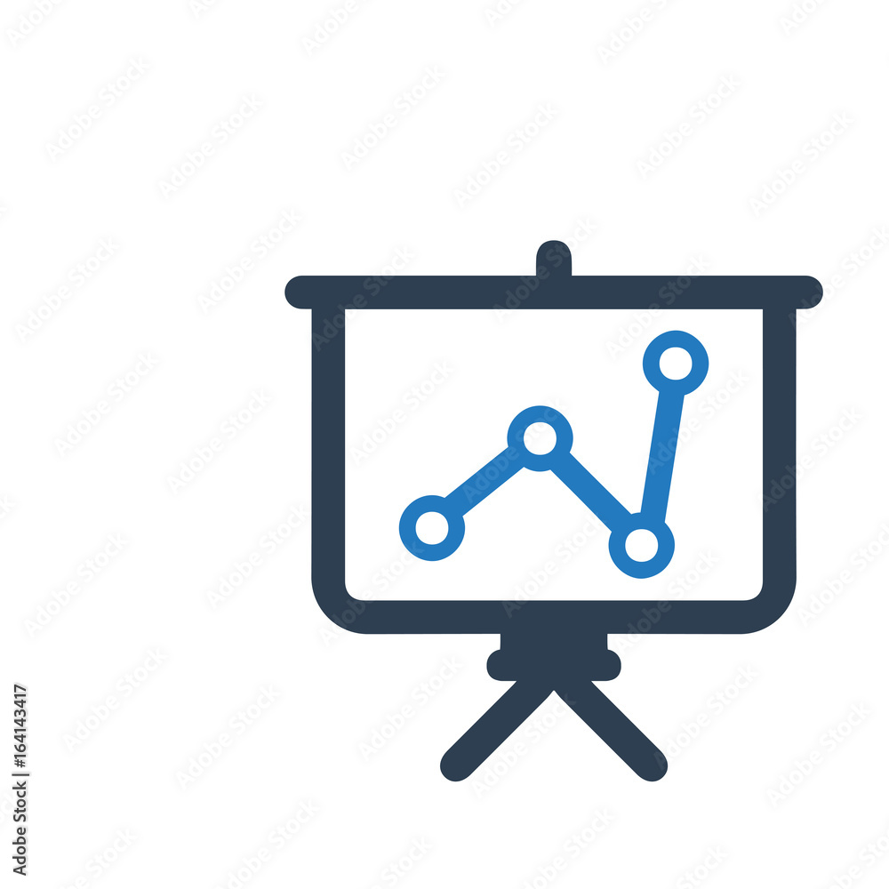 Presenting Analytical Report Icon Presenting Analytical Report Icon