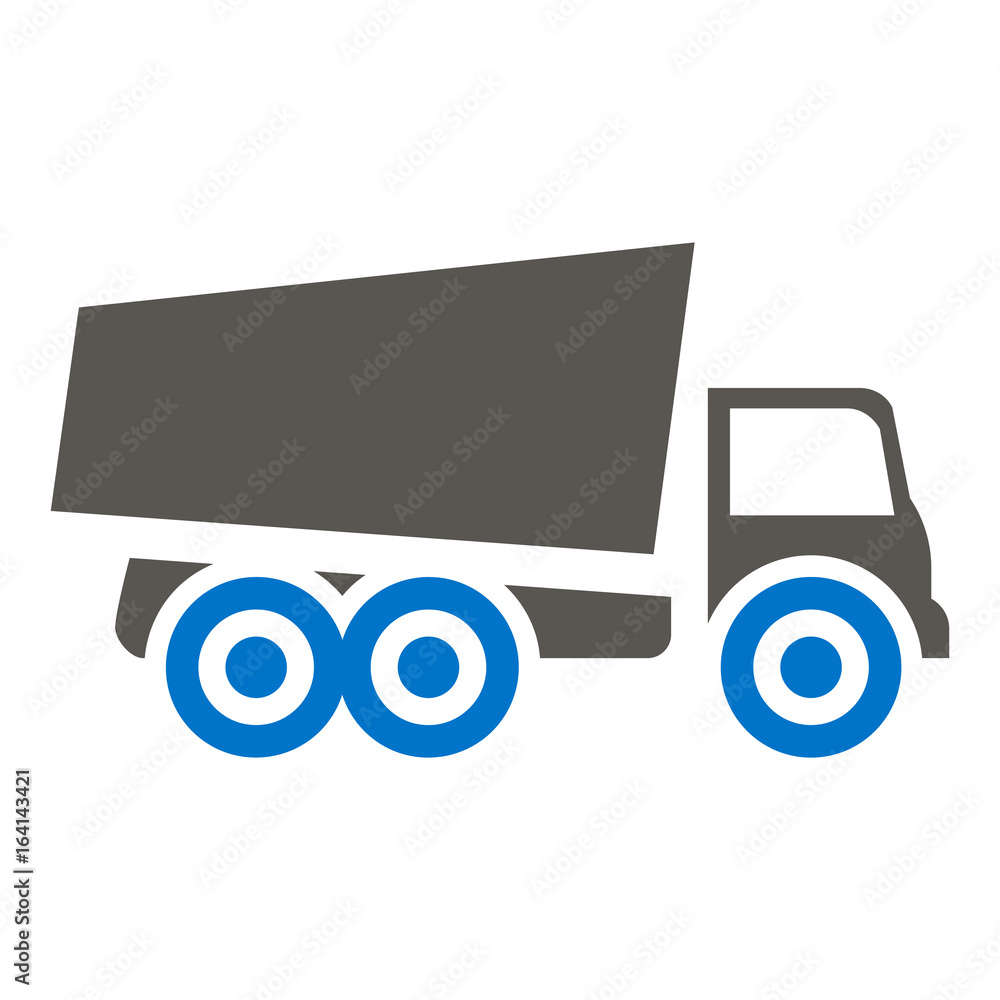 Dump Truck Vector Icon. Industrial Delivery Transportation illustration. Dump Truck Vector Icon. Industrial Delivery Transportation illustration.