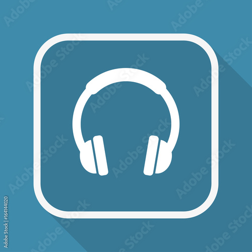 App Button mit Schatten - Kopfhörer