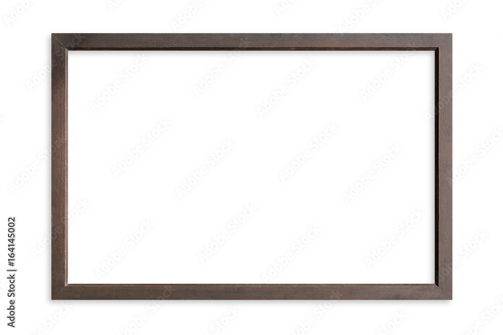 Blank wooden picture frame isolated on white background Blank wooden picture frame isolated on white background