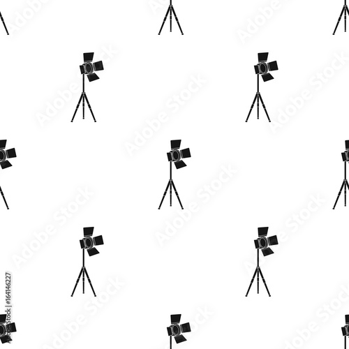 Searchlight for cinema.Making movie single icon in black style vector symbol stock illustration web.