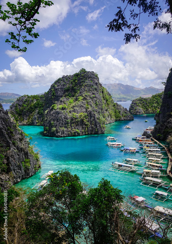 Landscape of tropical sea at sunny day