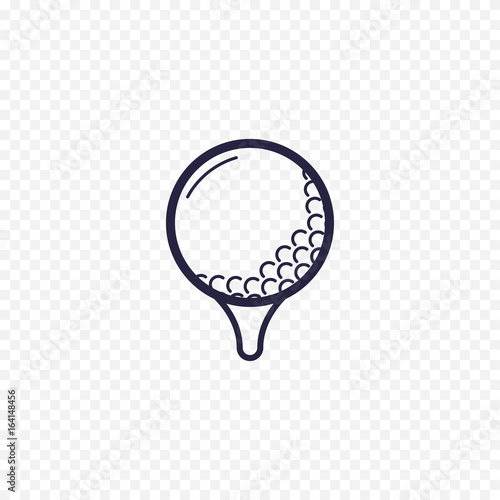 Golf ball simple line icon. Golfing thin linear signs. Outline sport game simple concept for websites, infographic, mobile applications.