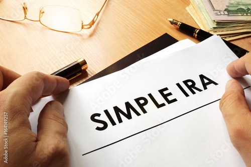 Fotografie SIMPLE IRA (Savings Incentive Match Plan for Employees) concept.