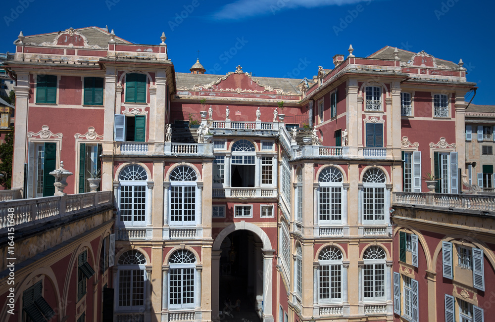 Obraz premium GENOA (GENOVA), JULY, 2, 2017 - Palazzo Reale in Genoa, Italy, The Royal Palace, in the italian city of Genoa, UNESCO World Heritage Site, Italy.