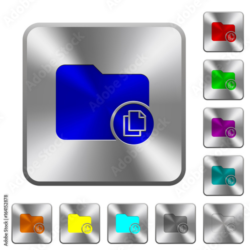 Copy directory rounded square steel buttons