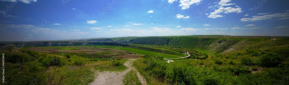 Landscape of Reut river in Orhey region in Moldova